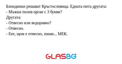 Блондинки решават Кръстословица...
