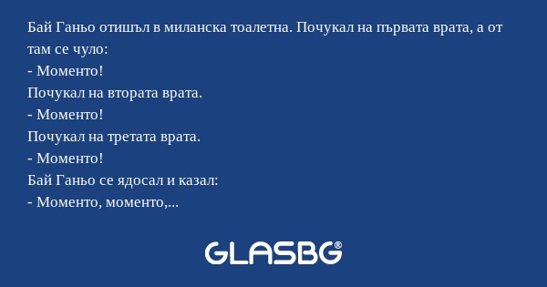 Бай Ганьо отишъл в миланска тоалетна...