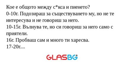 Кое е общото между с*кса и пиенето...