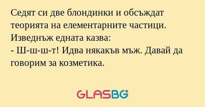 Седят си две блондинки и обсъждат...