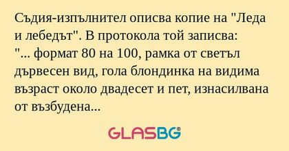 Съдия-изпълнител описва копие на...