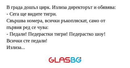 В града дошъл цирк. Излиза директорът...