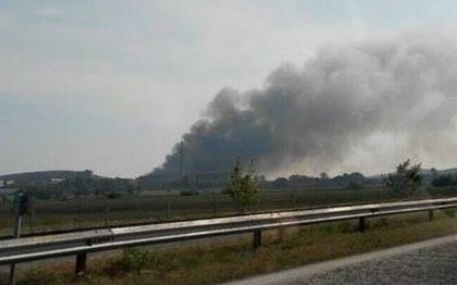 Само в Plovdiv24.bg: Първи снимки от големия пожар край Пловдив!