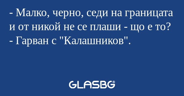 Малко, черно, седи на границата...