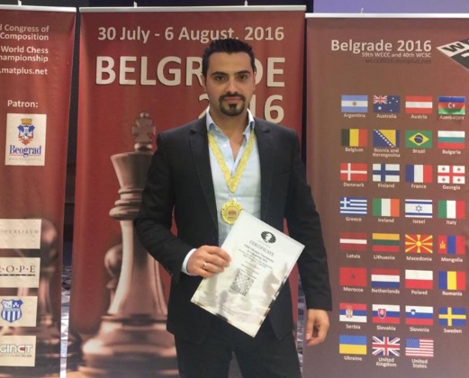 Бургас: Шахматният композитор Диян Костадинов спечели бронзов медал на Световната купа в раздел 