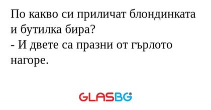 По какво си приличат блондинката...