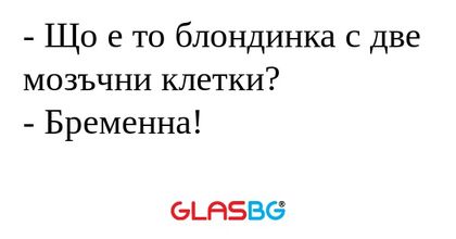 Що е то блондинка с две мозъчни...