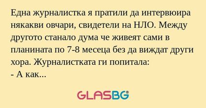 Една журналистка я пратили да интервюира...