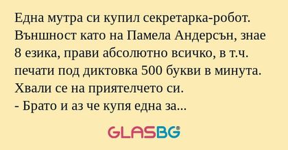 Една мутра си купил секретарка-робот...