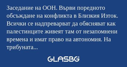 Заседание на ООН. Върви поредното...