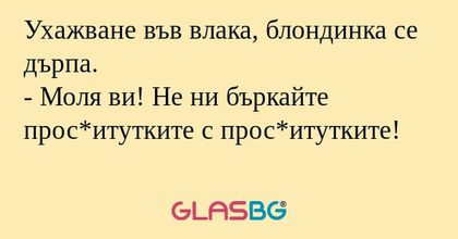 Ухажване във влака, блондинка се...