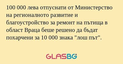 100 000 лева отпуснати от Министерство...